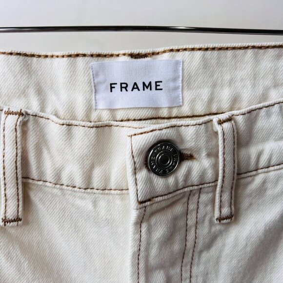 Frame Le Slouch utility jeans, ivory, Size 30 N45 - Picture 8 of 14